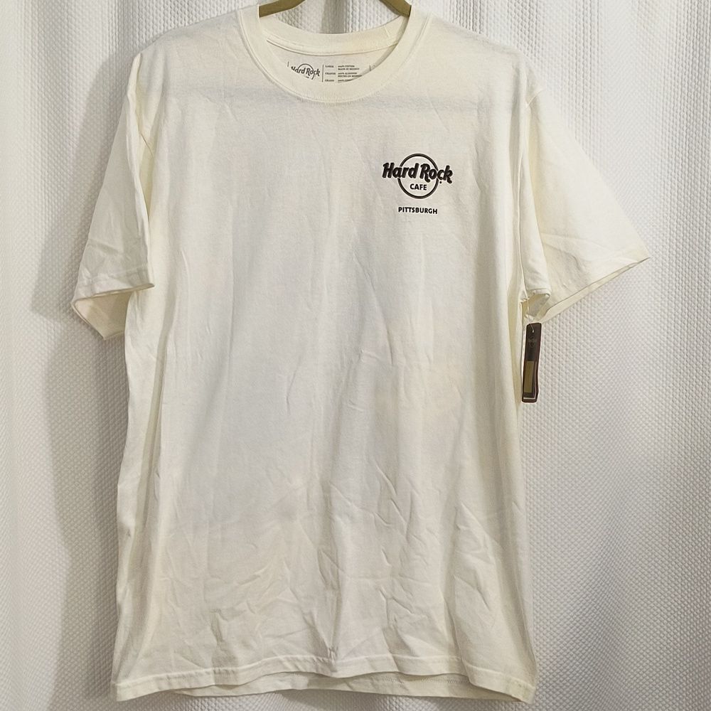 Hard Rock Cafe Pittsburgh Cream White Short Sleeve Tee